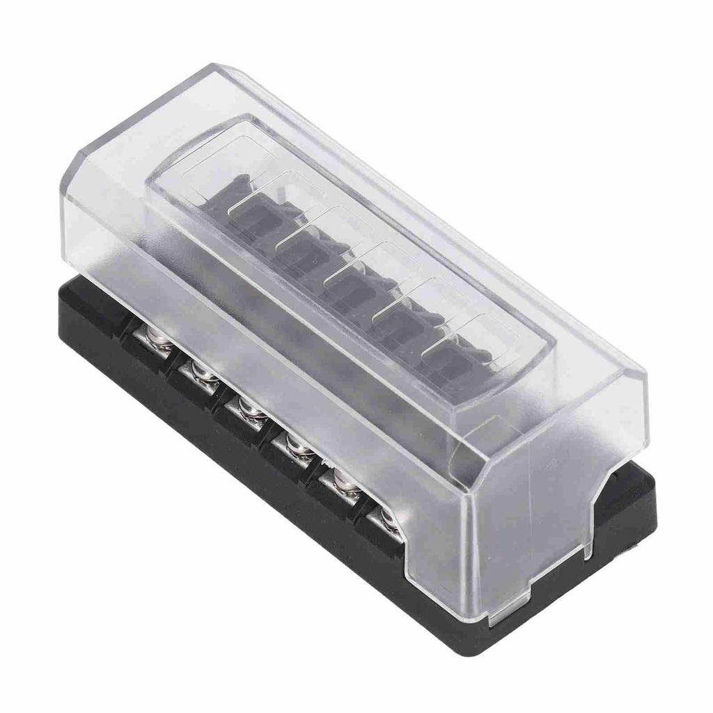 6 Way Blade Fuse Block Box with Indicator 30A Waterproof Heat Resistant for Cars RVs Yachts Ships 12‑32V