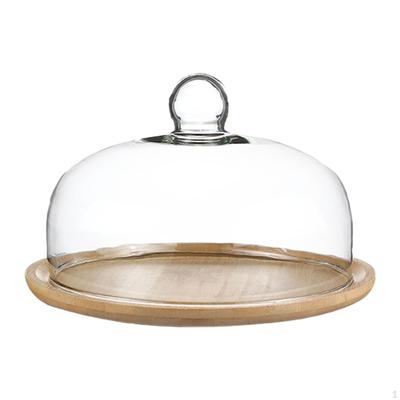 Подставка для торта из бамбука с куполом для угощений и демонстрации на вечеринке