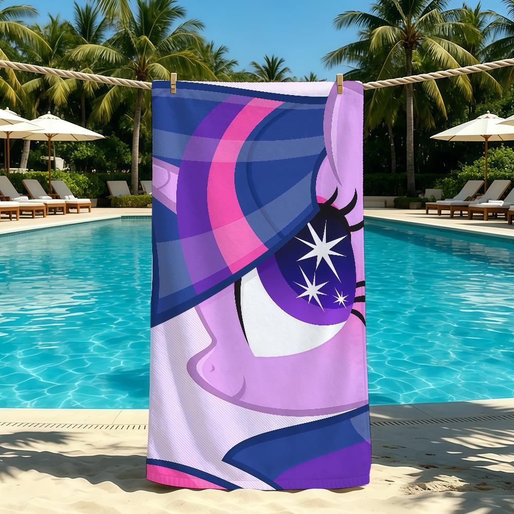 Мультяшное Полотенце M-My L-Little P-Pony для Кемпинга на Открытом Воздухе Пляжное Полотенце Супер Впитывающее Быстросохнущее Летнее Полотенце