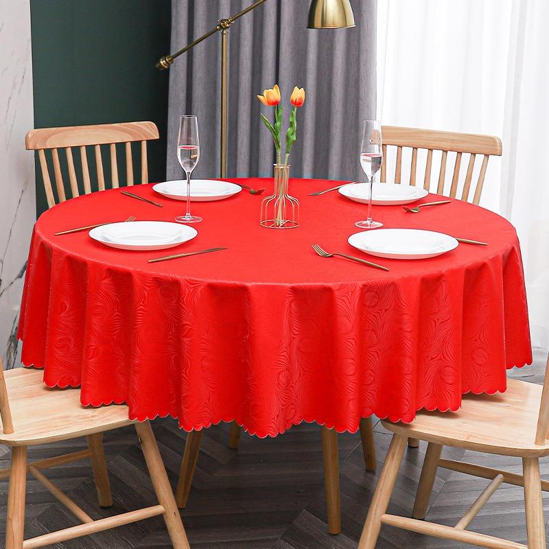 Новая современная круглая скатерть для банкетного отеля, многоцветная скатерть с принтом, водонепроницаемая маслостойкая моющаяся скатерть