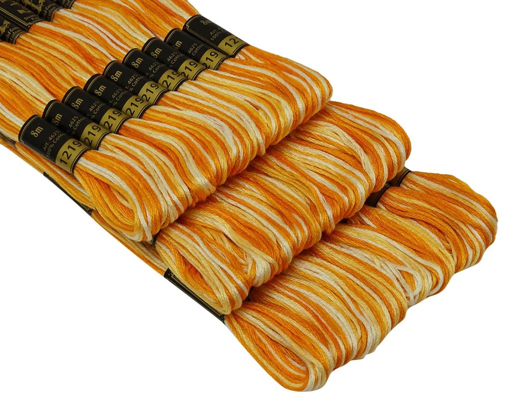 IBA Indianbeautifulart двухцветный многожильный хлопок, вышивка крестиком, ручная вышивка, нить мулине, 25 мотков, коричневый и