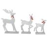 3 шт. светящиеся рождественские украшения олень для дома теплый белый свет железный светодиодный олень семейный набор настольный