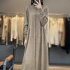 Women's Cashmere Dress Qinghe Cashmere 70% Wool 30% Cashmere Women's Autumn and Winter Cashmere Dress Soft and Warm