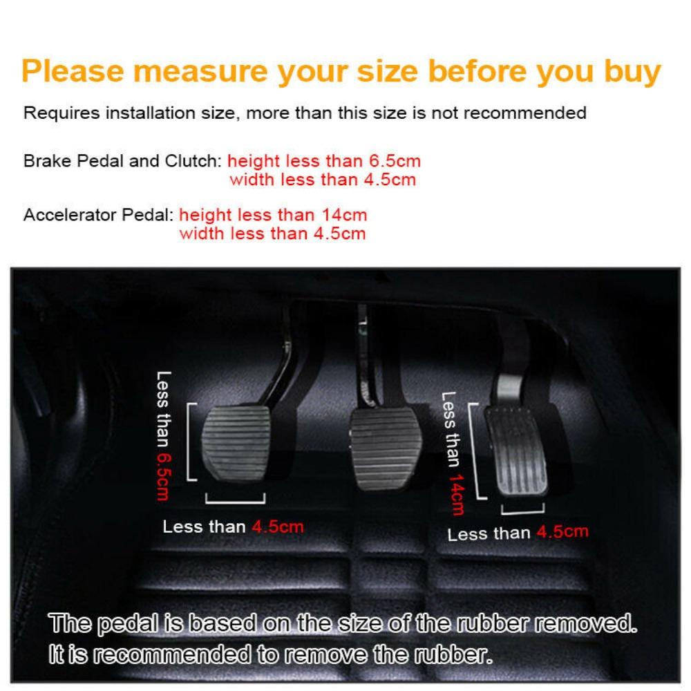 3 шт./компл. Универсальная педаль сцепления, механическая коробка передач, педаль тормоза, автомобильная педаль, накладка на тормозную накладку, накладка на ножную накладку