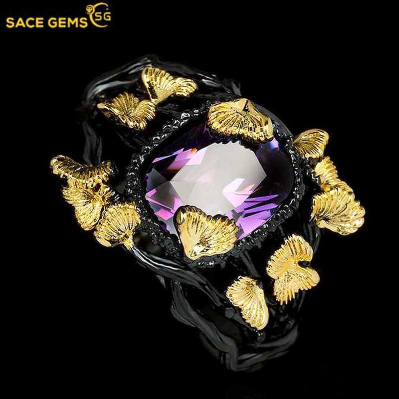 Sace Gems Классическое роскошное кольцо с цирконием, женские ювелирные изделия, свадебный подарок для вечеринки