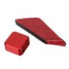 Billiard Chalk Holder Clip Magnetic Portable Single Section Pool Cue Chalk Case with Belt Clip for Pool Hall Red