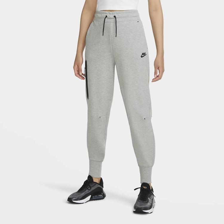 (WMNS) Спортивные штаны Nike Sportswear Tech Fleece на молнии, зауженные, с манжетами на ногах, темно-серые, женские CW4293-063