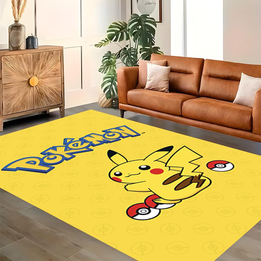 Pikachu's Electric Adventure rug for living rooms, bedrooms, home décor, and as gifts.