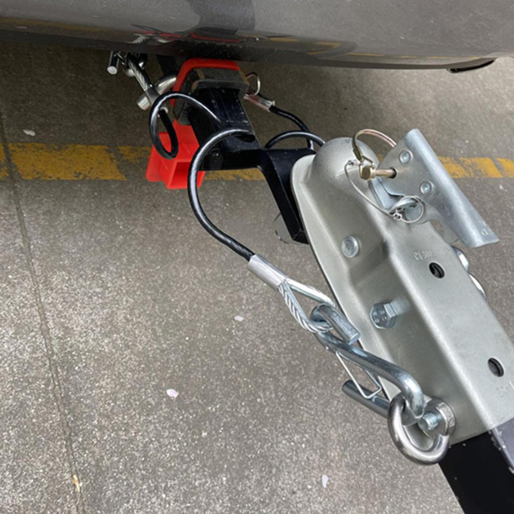 27.6"/70cm Trailer Safety Cable 3500lb Load Capacity S Hook Spring Safety Rope RV Safety Tow Cable