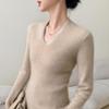 Women's Slim Fit V-Neck Cashmere Sweater - Autumn/Winter 2025 Versatile Lightweight Knit Cardigan