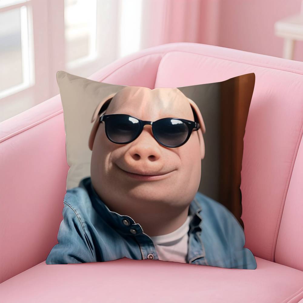 Наволочка John Pork Is Calling Уютная Подушка для Дивана-Кровати Шёлковая Элегантная Невидимая Молния Индивидуальная Декоративная Наволочка