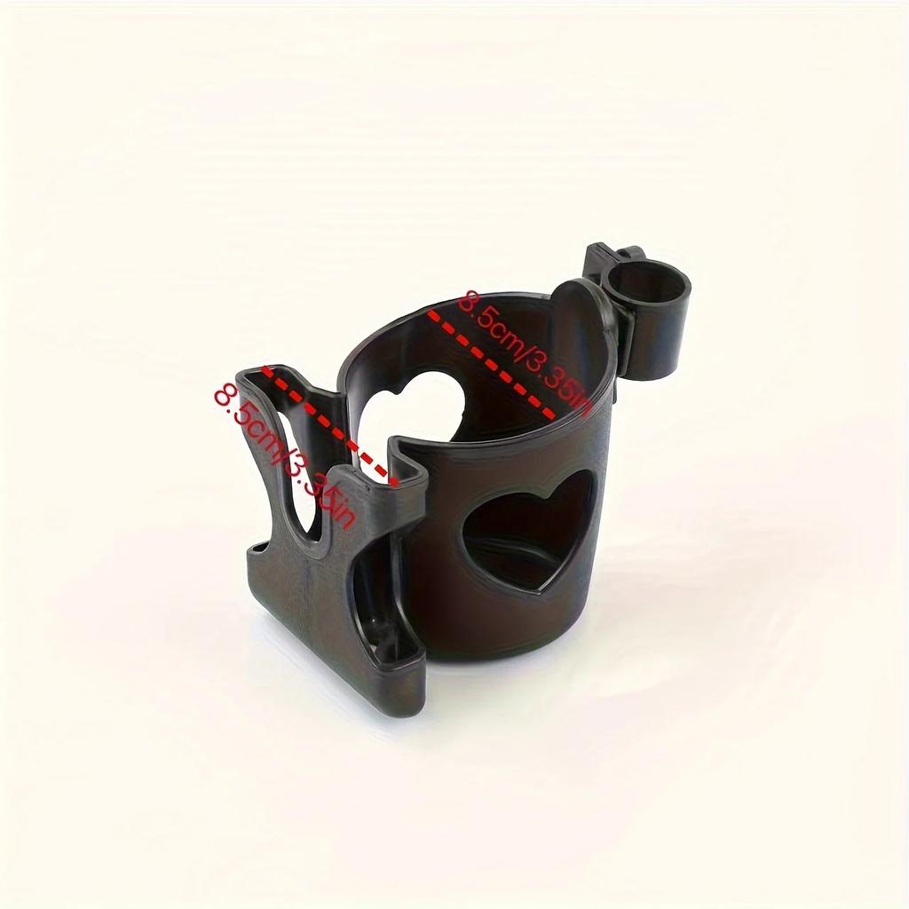 1pc Stroller Cup Holder with Phone Stand, Heart-Shaped Drink Water Bottle Holder, Compact, with Easy Installation for Stroller