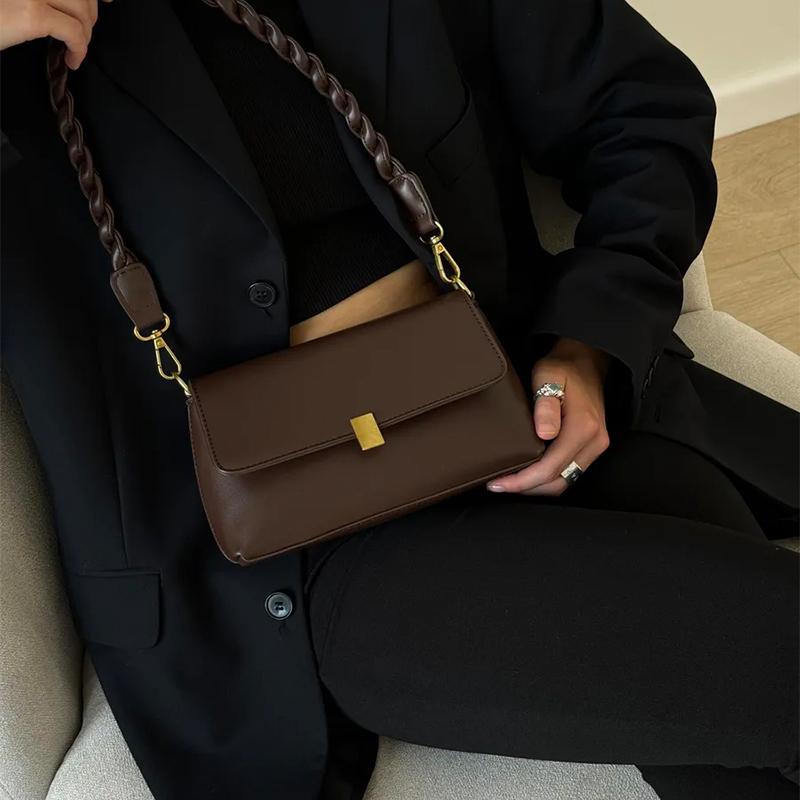 2025 Модная ретро-маленькая квадратная сумка для женщин из искусственной кожи, сумки через плечо, сумки через плечо, модная простая женская сумка