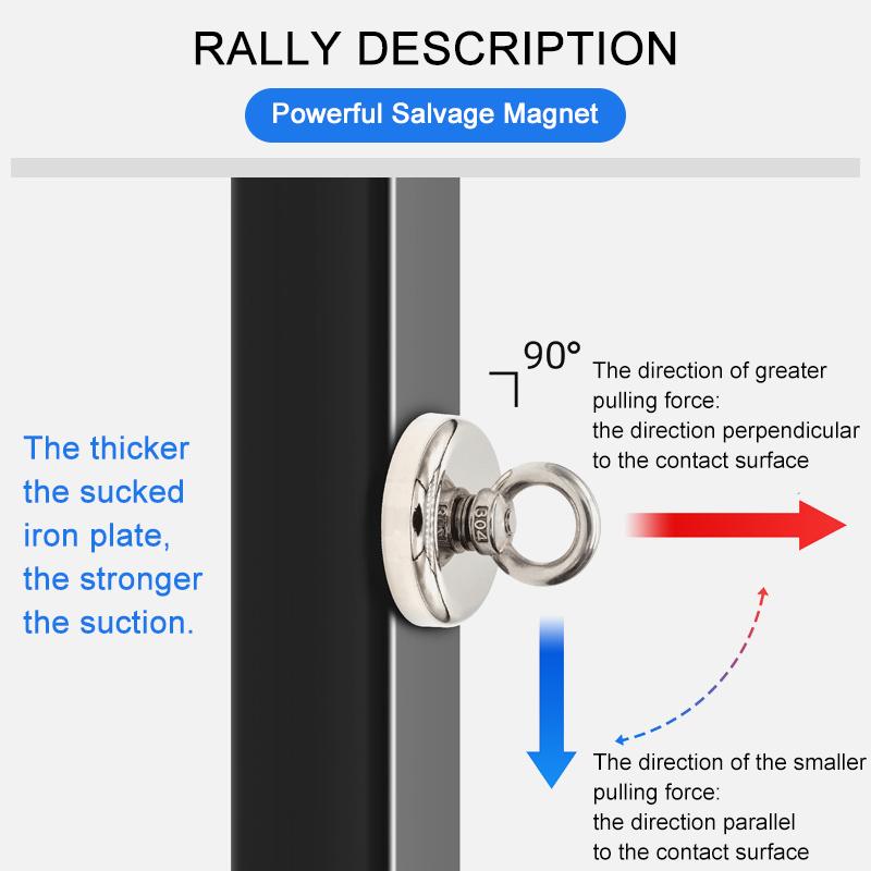 350/450/600 кг неодимовый магнит супер мощный рыболовный инструмент спасательный магнит кольцо большой горшок магнитное железо бор сильный высокий артефакт с веревкой 10 м