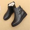Genuine Leather Women Ankle Boots Winter Female Thick Plush Warm Snow Boots Mother Comfort Waterproof Non-slip Bootie Woman Shoe