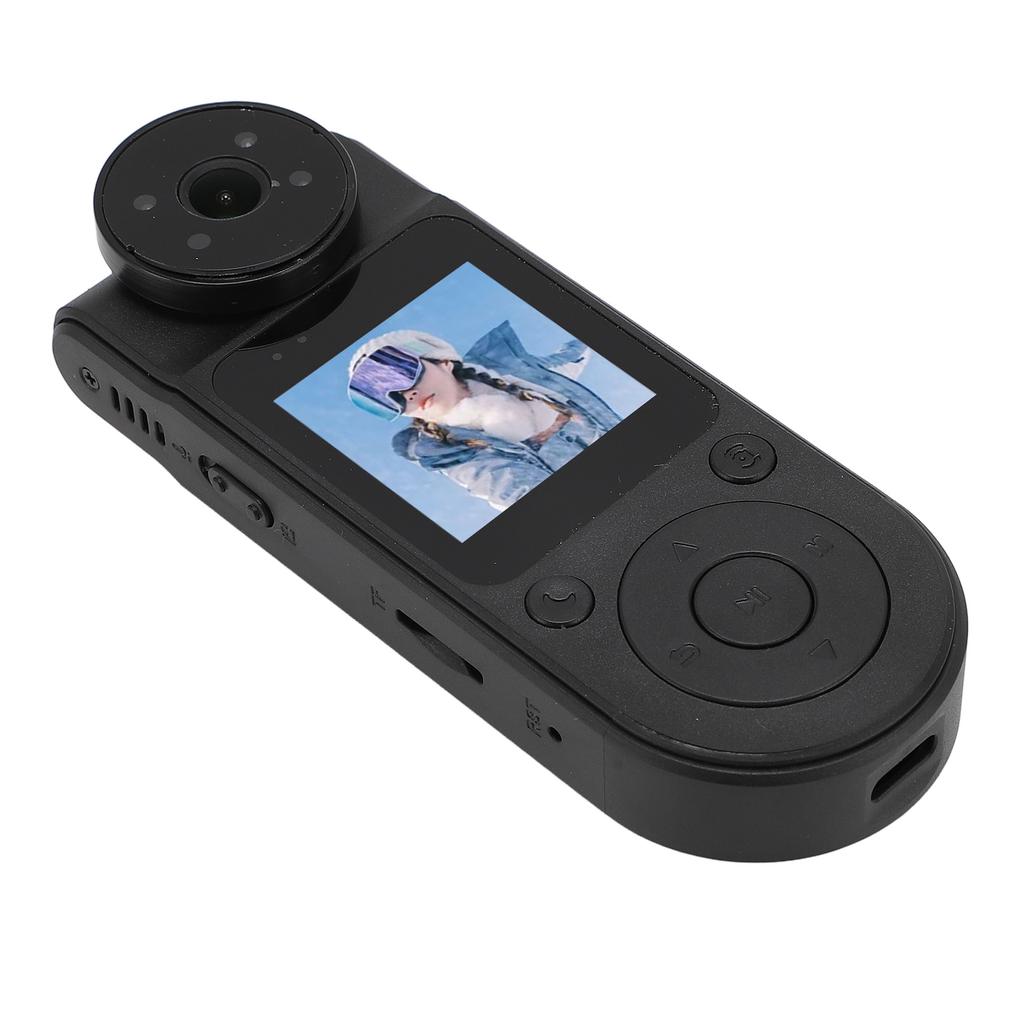 Body Camcorder with 180° Rotating Lens Back Clip Magnetic 2K 140° Wide Angle Motion Detection Body W