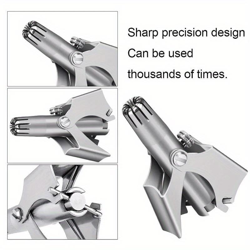 Ручной триммер для носа из нержавеющей стали, мужской триммер для волос в носу, портативная бритва, моющийся триммер для волос в носу и ушах