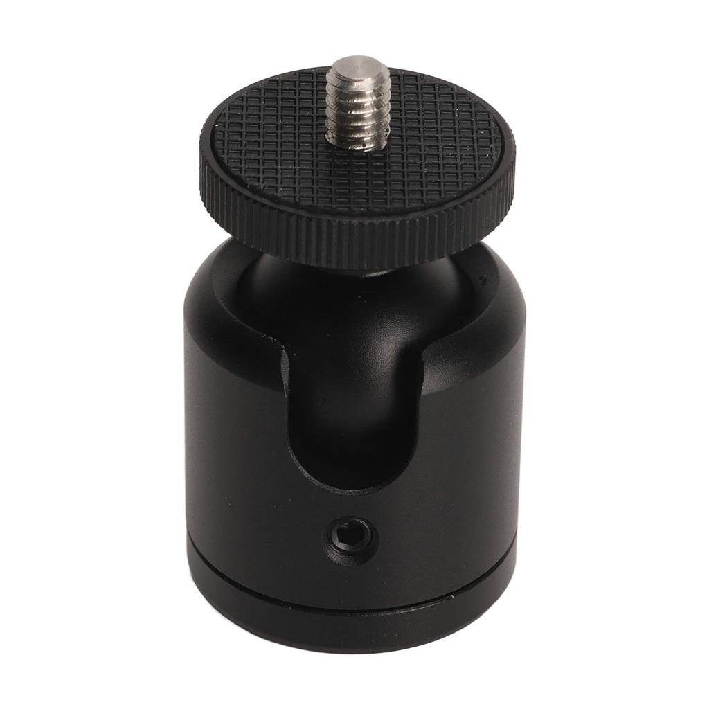 Mini Ball Head 14in Screw 38in Thread 360 Degree Rotatable Aluminum Alloy Camera Hot Shoe Mount