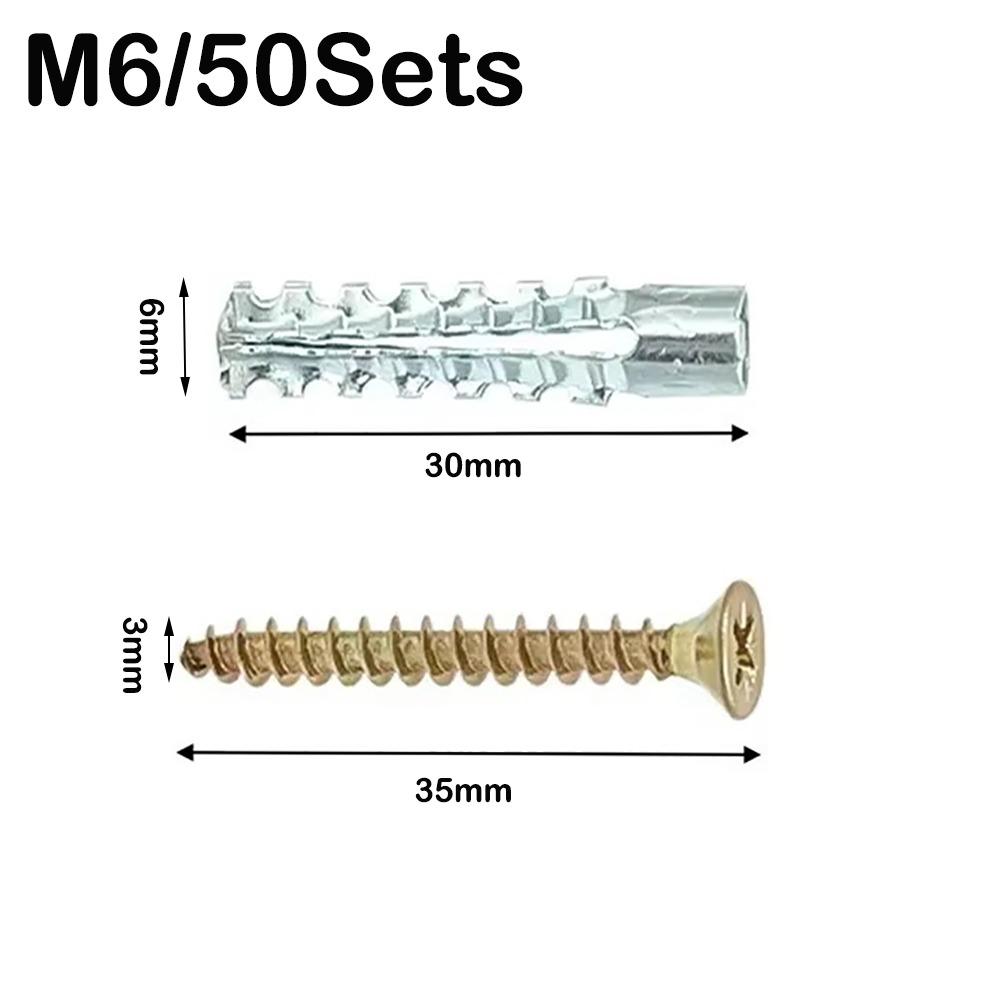 New Self Tapping Metal Expansion Tube Nails Serrated Metal Wall Screws Fasteners Bolt Concrete Wall
