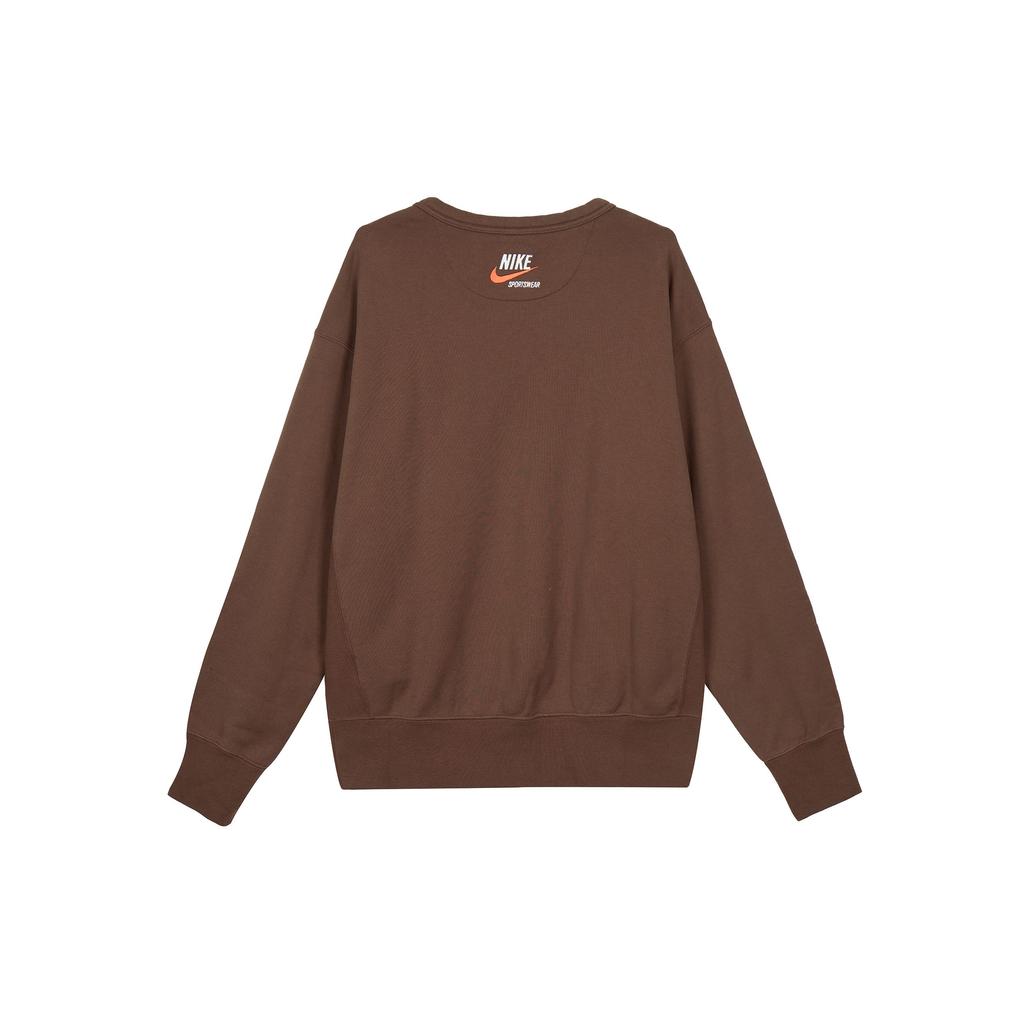 Nike Спортивная одежда Trend Graphic Print Knit Crewneck Sweatshirt Men tops Brown DX0026-259