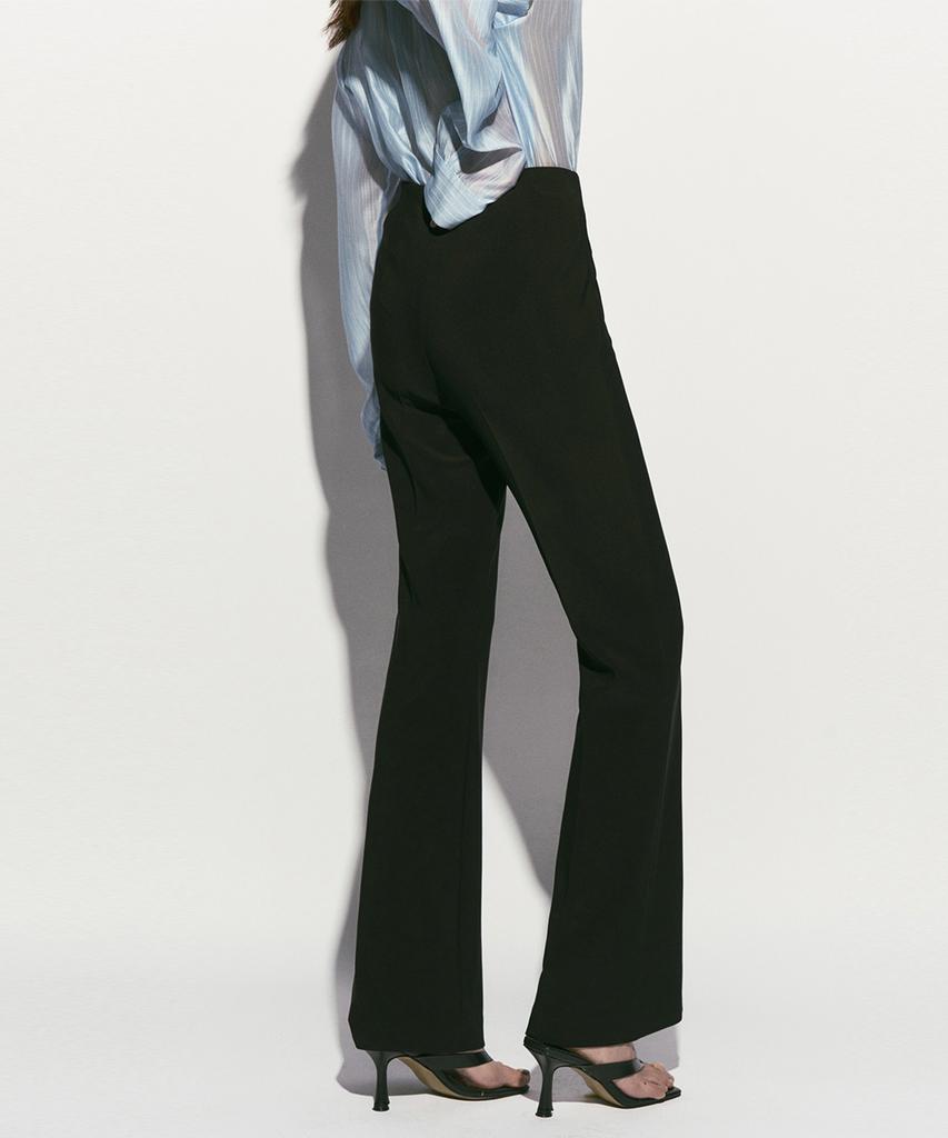 RE RHEE High-Rise Elasticated Bootcut Pants Black
