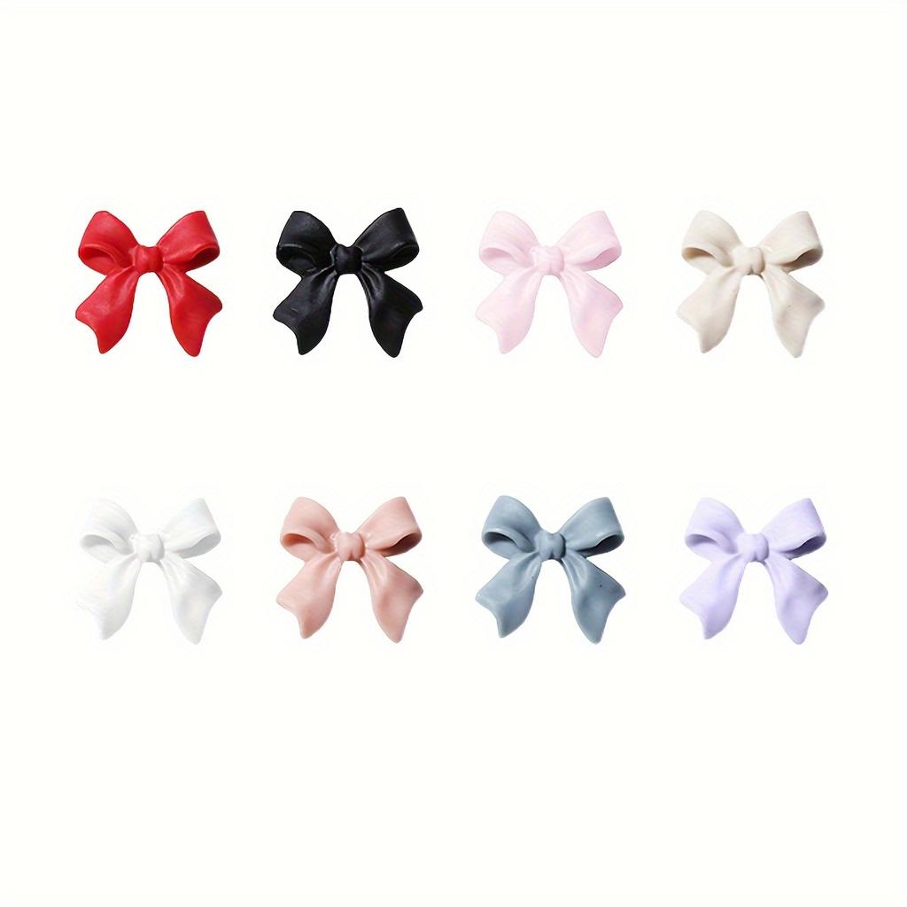 100 шт. Бантики для ногтей, гипоаллергенные 3D акриловые аксессуары для нейл-арта, милые бабочки, бантики со стразами и блестками, шармы для нейл-арта