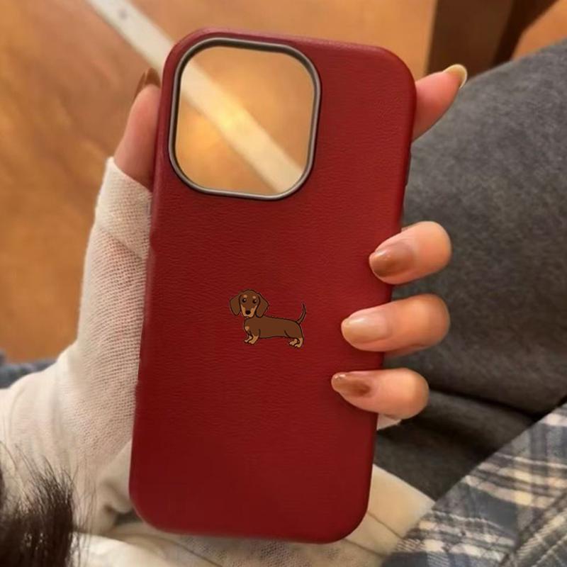 Для iPhone 17 16 15 14 13 12 11 Pro Max Чехол Минималистичный Коричневый Такса Чехол Для iPhone 17 Air 16E XS X XR 7 8 Plus Мягкие Fundas