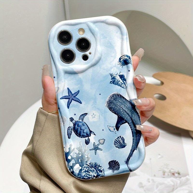 Чехол для телефона «Морские организмы» синий для Samsung Galaxy A56 A55 A37 A36 A27 A26 A16 Galaxy S26 S25 S24 FE S22 S23 Ultra Plus