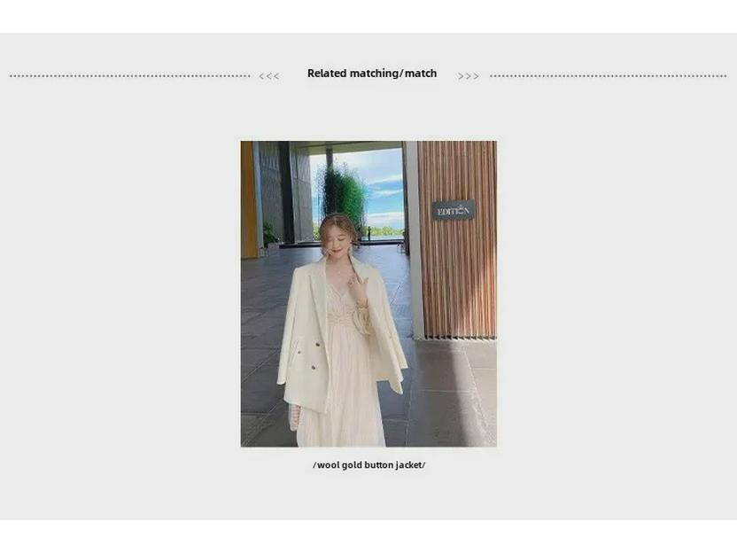 2024 French Style Puff Sleeve White Dress - Elegant Slim Fairy Princess Design