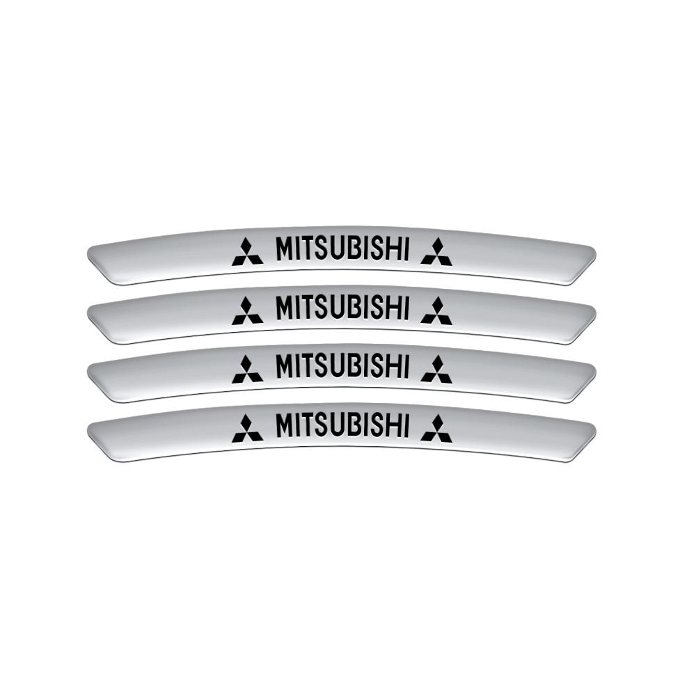 vdpc7 4Pcs Aluminum Car Wheels Rim Stickers Decor Accessories For Mitsubishi 9 Ralliart EX ASX L200 Colt Outlander Pajero Lancer Cross