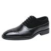 High End Brand Men's Split Leather Shoes Retro Banquet Pointed Dress Shoes Men's Business Casual Shoes Wear-resistant Soles