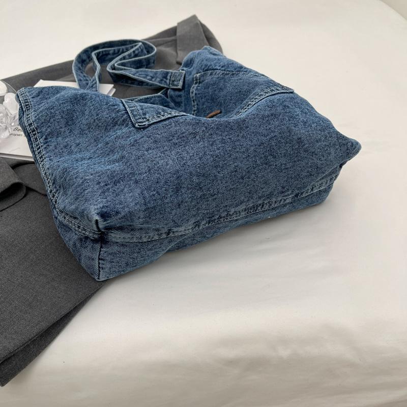 Модная джинсовая сумка через плечо, универсальная сумка для покупок, женская универсальная сумка