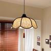 Wabi-Sabi Retro Japanese Mid-Century Fabric Chandelier for Bedroom, Restaurant, or Bar