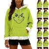Women's Christmas  Print Contrasting Loose Casual Hoodie