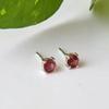 Natural Pink Tourmaline Faceted Gemstone 925 Sterling Silver Earring, Gift A-124