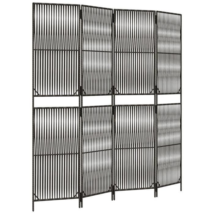 VidaXL Room Divider 4 Panels, Room Separator, Privacy Screen, Living Room Bedroom Screen, Modern, Grey 365394