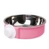 Миска для кормления питомца, миска для собаки из нержавеющей стали конфетного цвета, можно закрепить на клетке, подвесная, нескользящая, миски для еды для кошек и собак