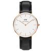 36 мм часы унисекс кожа аналоговые 0508DW [Daniel Wellington] мужские женские [Товар]