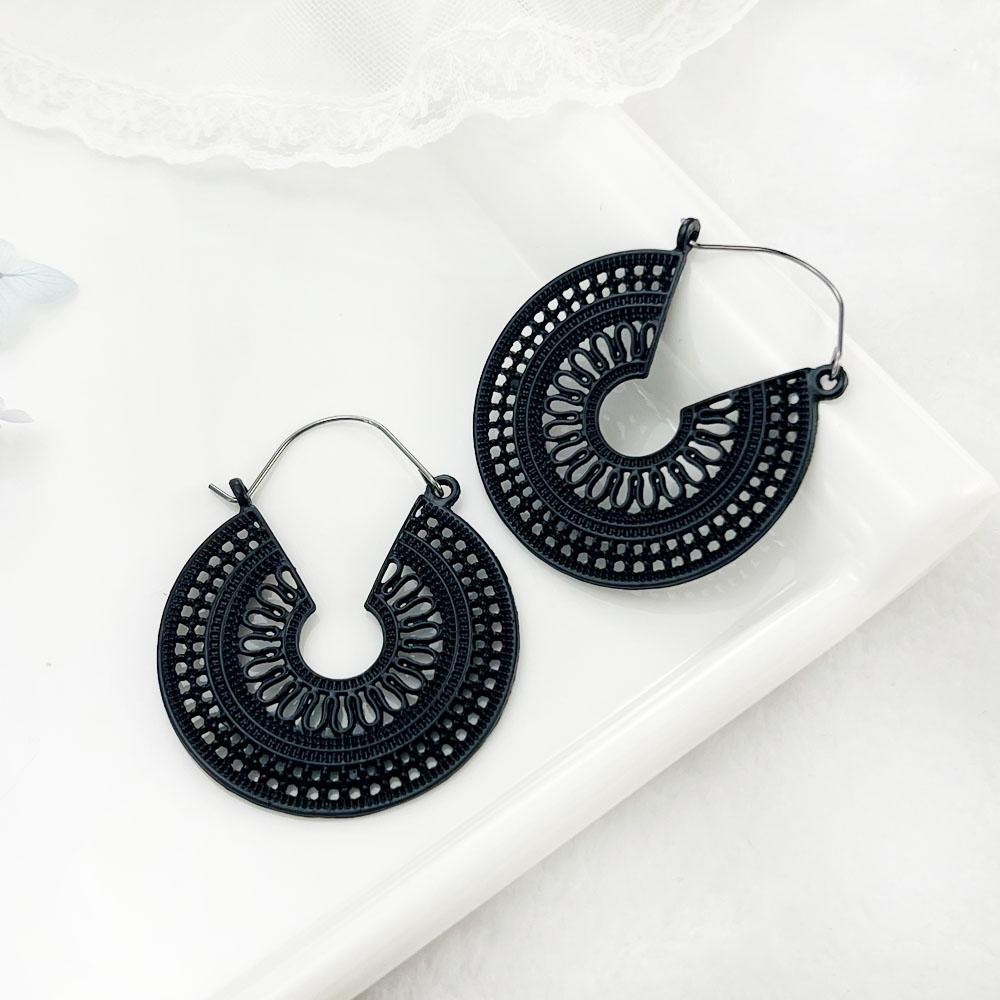 SIMJOO полые круглые серьги в стиле бохо женские европейские и американские полые резные серьги из сплава в стиле ins национальные серьги-ветры