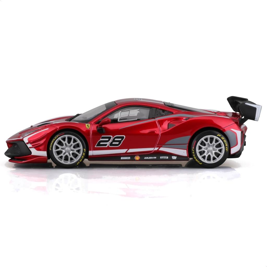 Bburago 1/43 Scale Ferrari 488 Challenge EVO 2020 Red / Race Sports Car Diecast Model Car Finished Product 18-36309