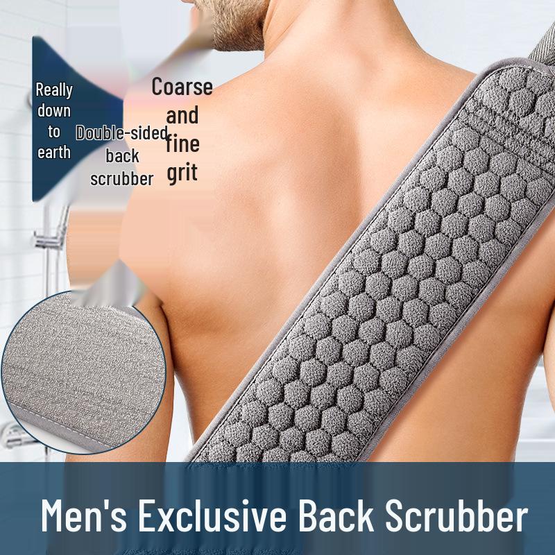 Men's Double-Sided Bath Scrubber, Deep Clean Coarse Grit, Free Shipping
