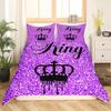 Современный пододеяльник King Crown Twin Black Pink Комплект постельного белья для женщин и взрослых Пара Одеяло Покрывало для девочек День святого Валентина Одеяло Покрывало