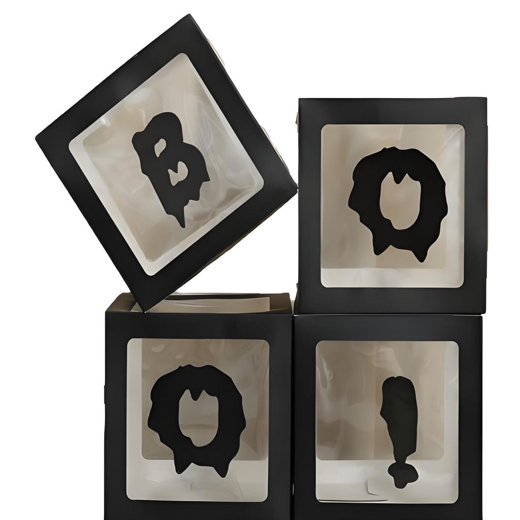 Halloween Balloon Decorations Set 3D Ghost Pumpkin Head Balloon Box Creative Party Decor Home Outdoor Scary Scene Setup Festive