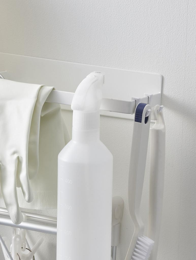 Yamazaki Магнитный органайзер для вешалок для белья 6 см Ш x Г x 26 см для рядом со стиральной машиной с продуктом для стирки 3690 Стойка, Маленький, Белый, Прибл.. 8,5 см В, Башня,