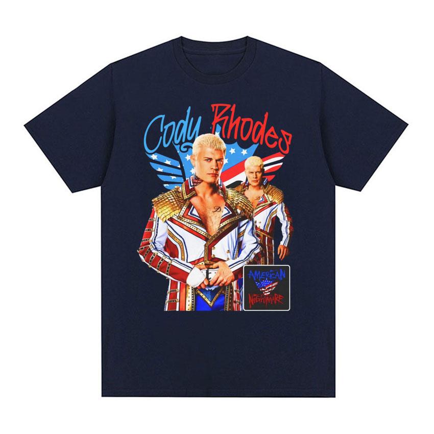 Funny Cody Rhodes The American Nightmare T Shirt Unisex Women Pure Cotton Wrestling Finished Story Vintage Tee Shirt Summer Clothes