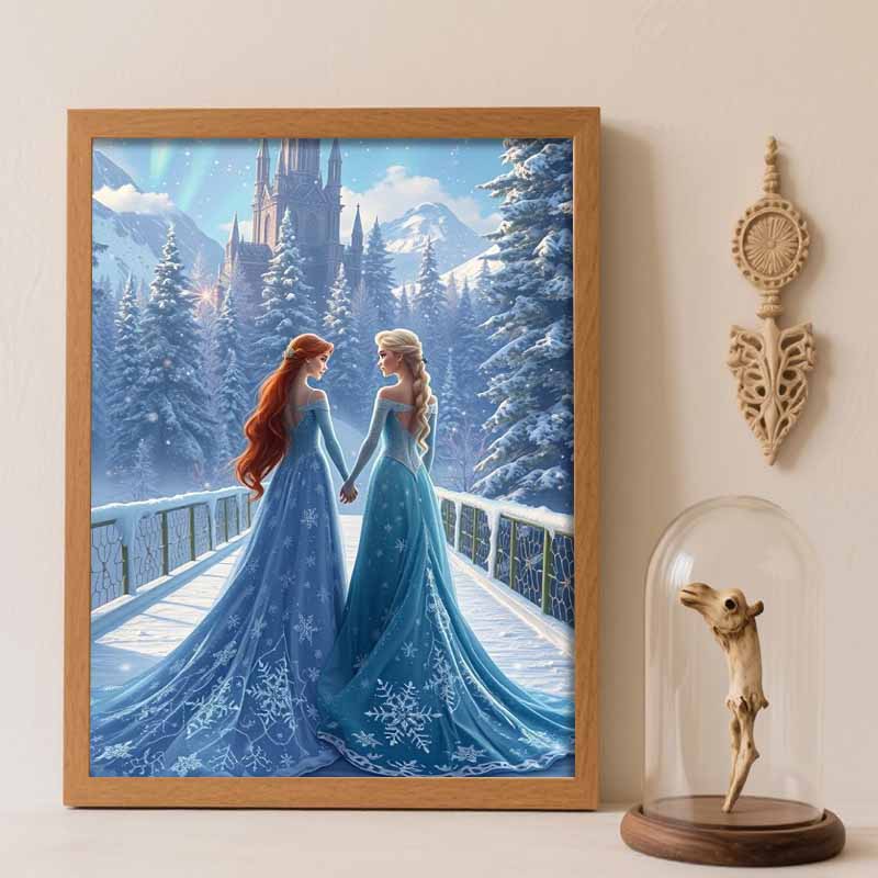 Disney Набор для алмазной мозаики – Зимний Замок из «Холодного Сердца», Сверкающее Хобби, Декор для Стен Дома, Подарок Ручной Работы