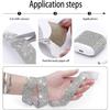 3 Yards Self Adhesive Rhinestones, Ribbon Roll Glitter Resin Diamond Ribbons Stickers Wrap Crystal Roll for DIY Arts Crafts,10mm