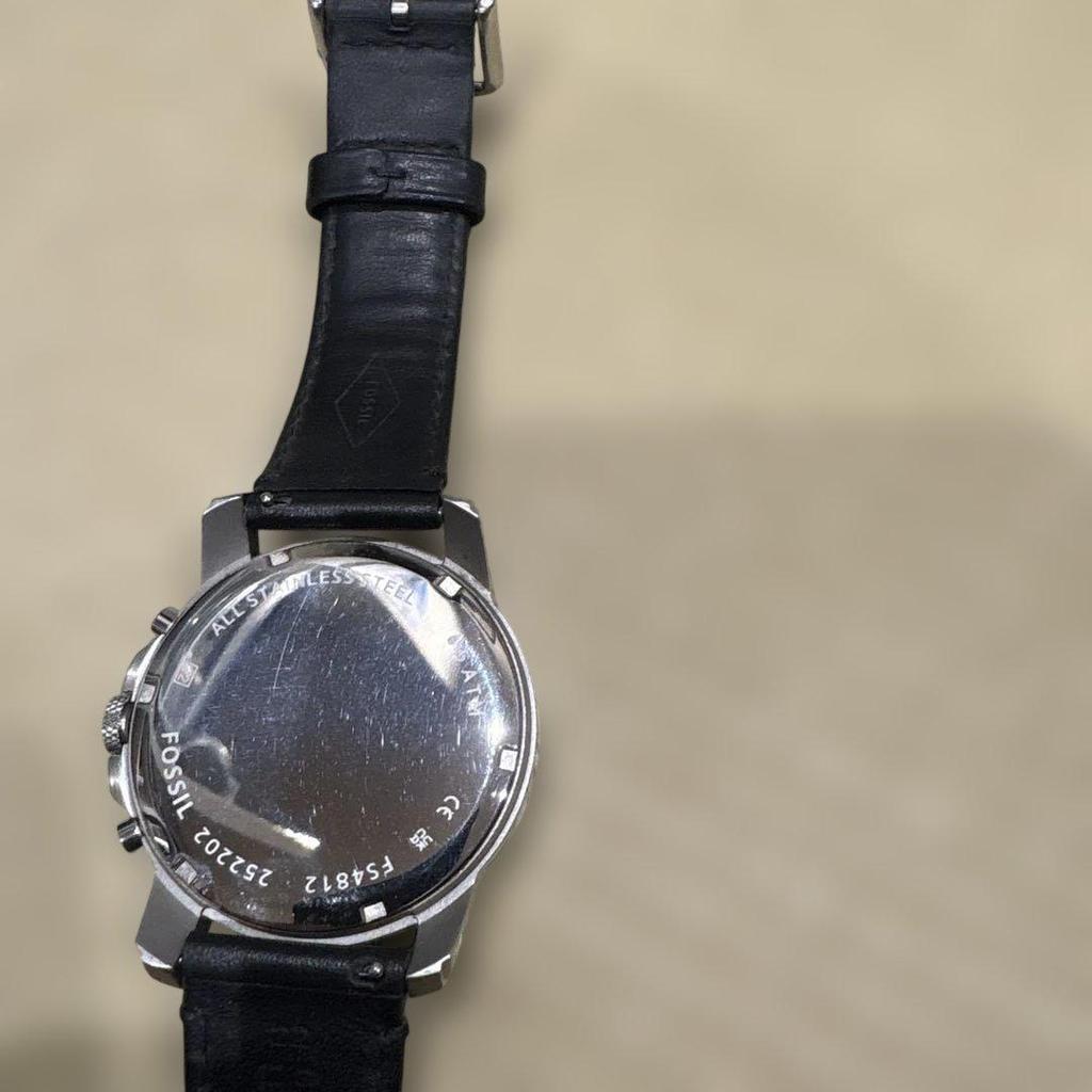 Подержанные черные часы FOSSIL с хронографом