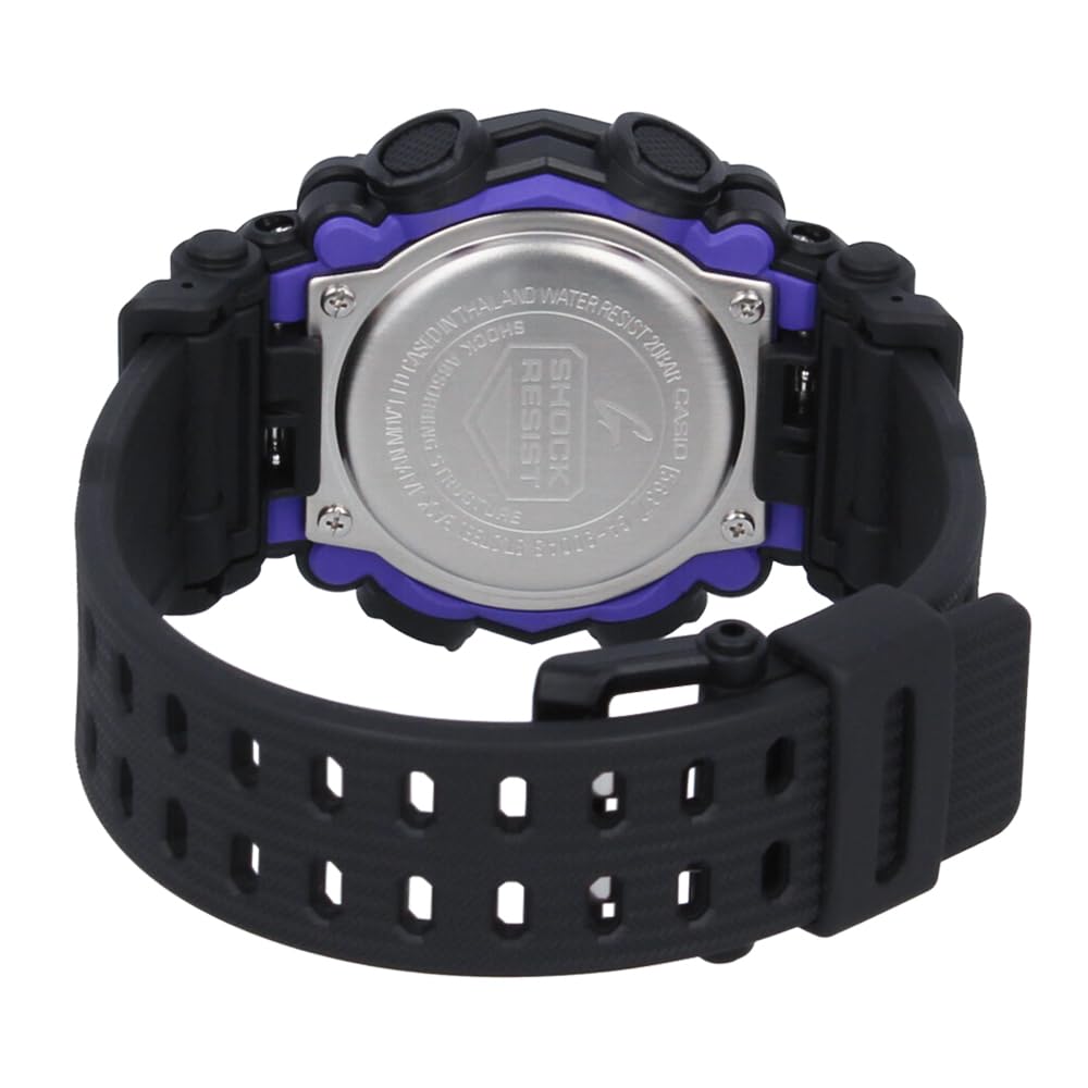 Casio Series Waterproof Quartz G-Shock GA-900 Men's Watch, Analog-Digi, Black/Silver, GA-900AS-1A
