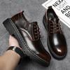Мужские туфли Оксфорды Ретро Роскошные Кожаные туфли Модные Дышащие Кроссовки Ручной работы Платформа Ботинки Новая Повседневная обувь для Мужчин